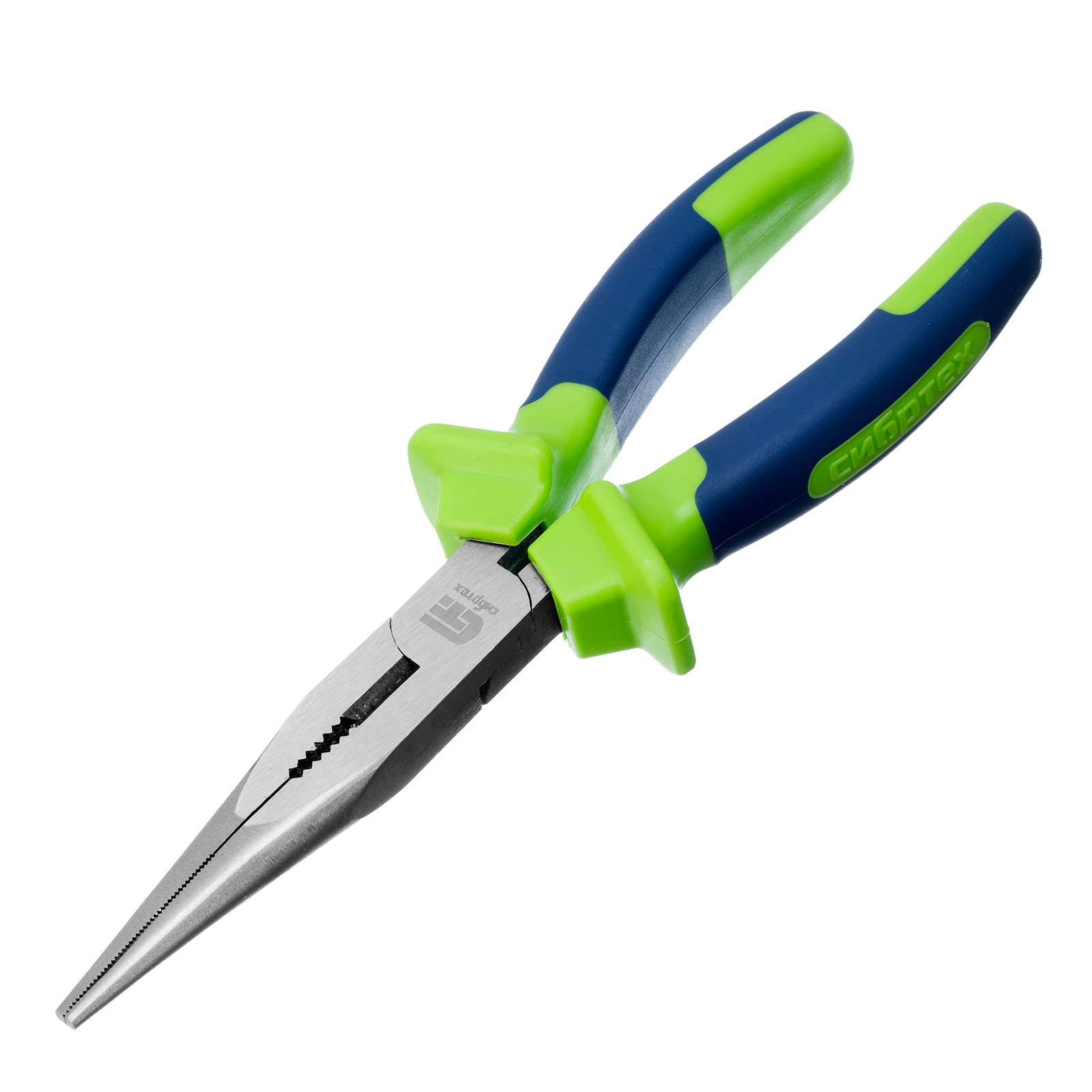 Длинногубцы прямые,200 мм, двухкомпонентные рукоятки