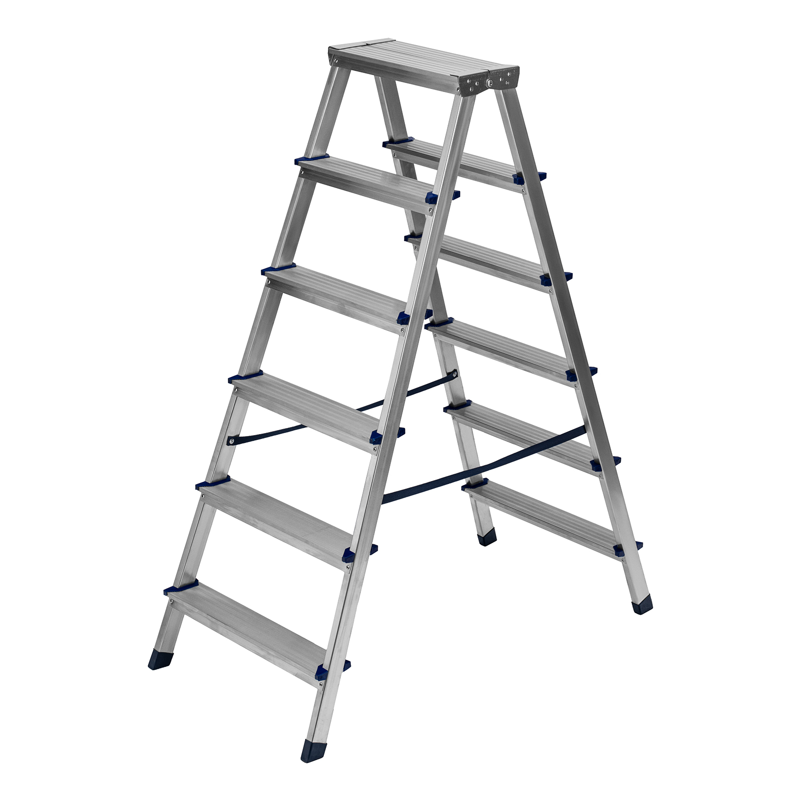 Стремянка двусторонняя 6ст., алюминиевая, Россия