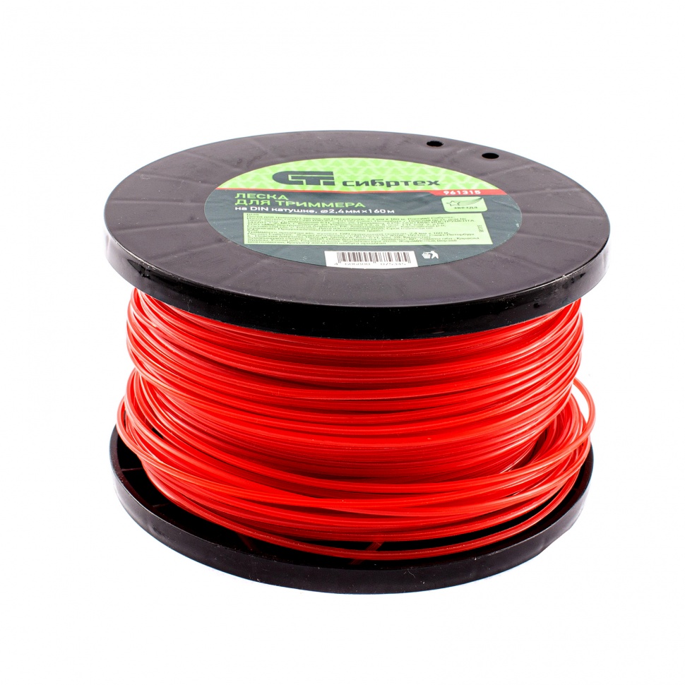 Леска для триммера звезда, на DIN катушке, 2,4 мм х 160 м, Россия