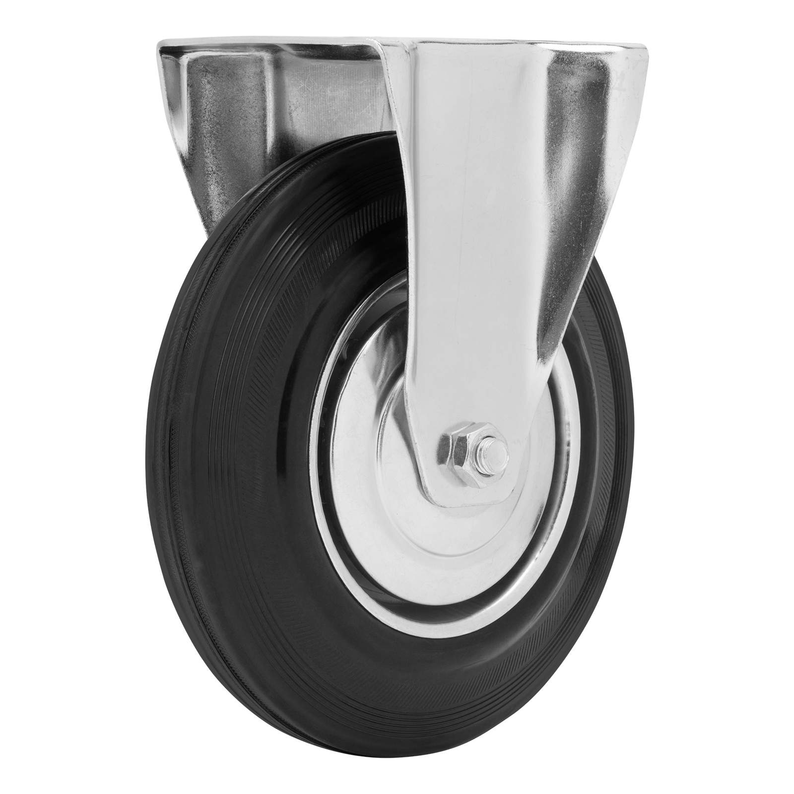 Колесо неповоротное, диаметр 200 мм, крепление  платформенное