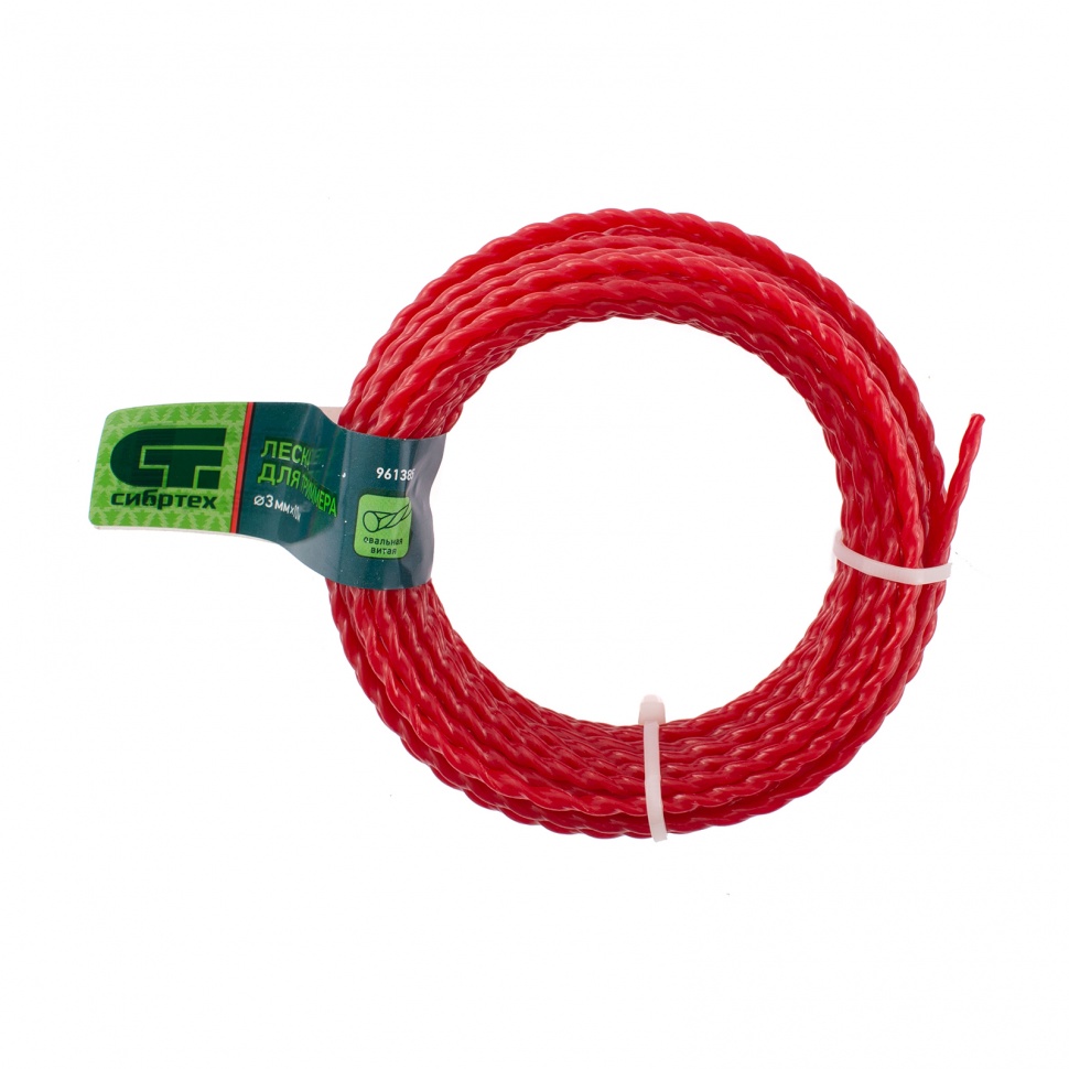 Леска для триммера овальная витая, 3,0 мм х 10 м, Россия