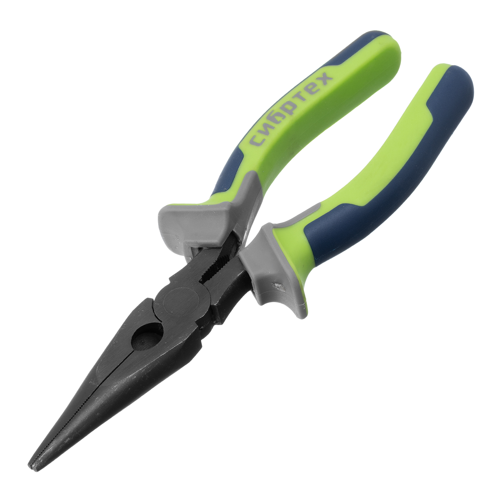 Длинногубцы прямые,180 мм, фосфатирование, трехкомпонентные рукоятки