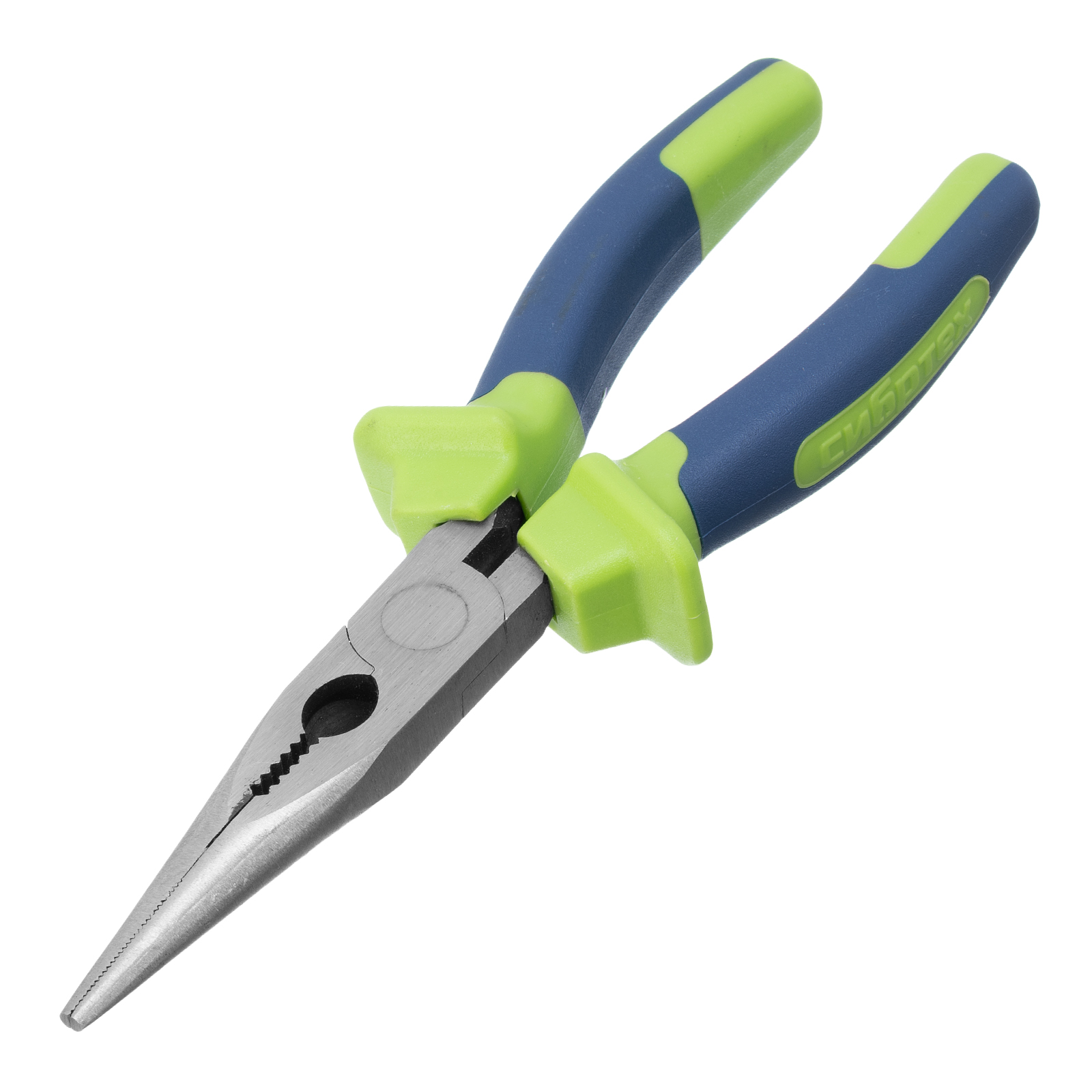 Длинногубцы прямые,180 мм, двухкомпонентные рукоятки