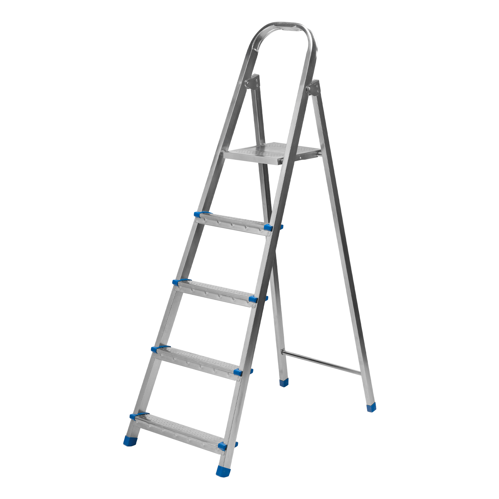 Стремянка, 5 ступеней, стальная, оцинкованная