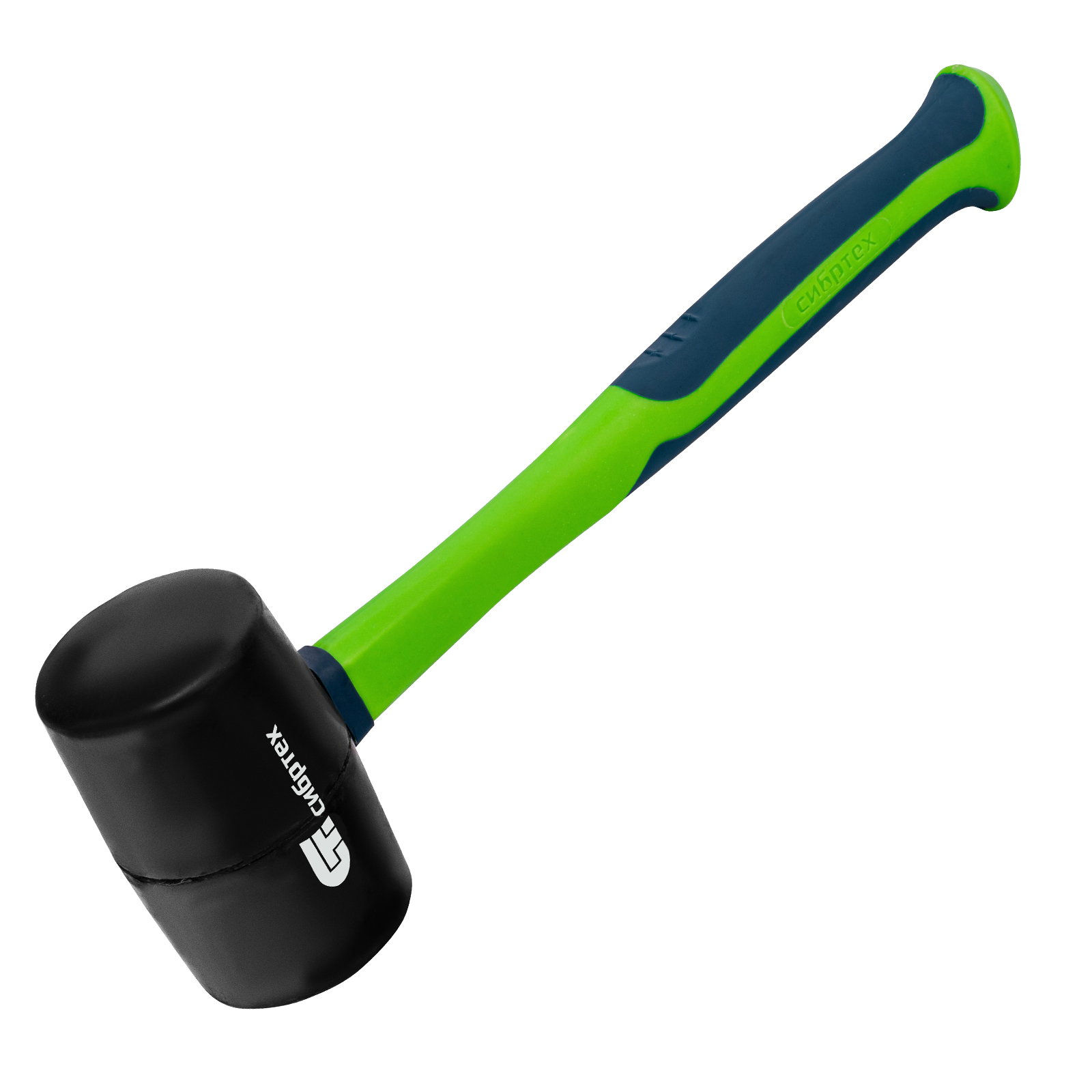 Киянка резиновая, 680г., черная резина, фибергласовая рукоятка