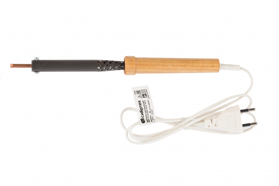 Паяльник электрический ЭПСН-03-40/220, деревянная ручка, Россия