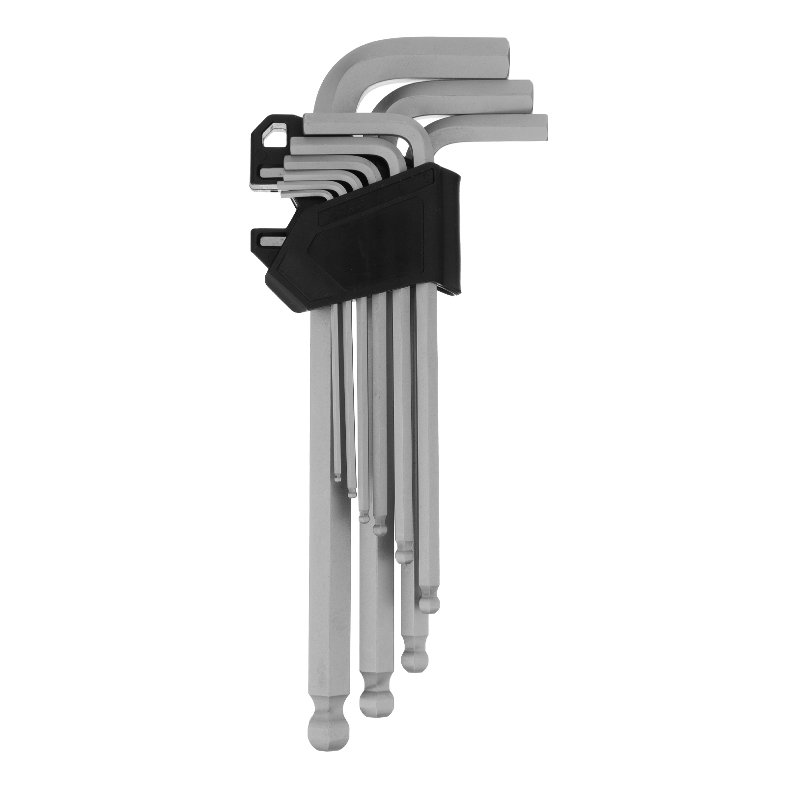 Набор ключей имбусовых, HEX, 2-12 мм, CrV, 9 шт., удлиненные, с шаром