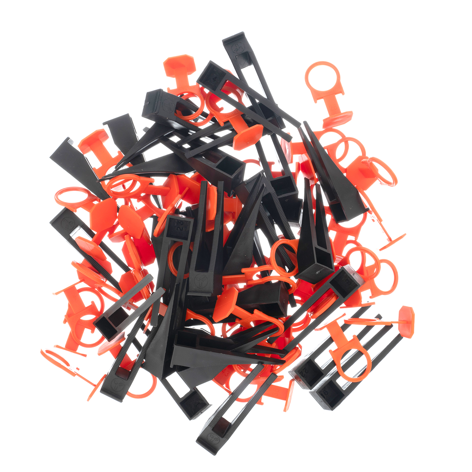 Комплект зажим и клин для системы выравнивания плитки СВП Кольцо, 40/40 шт. в пакете