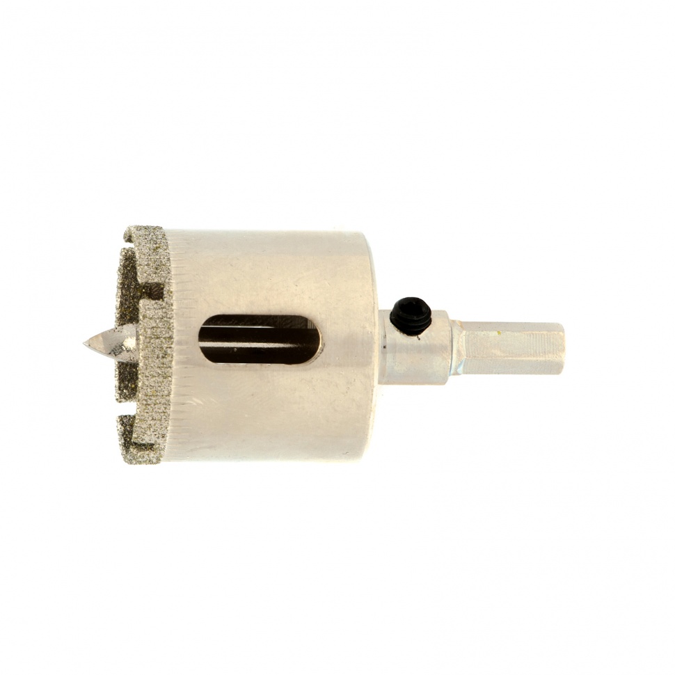 Сверло по керамической плитке и стеклу, 30 х 55 мм, 6 гр.хв-к, с центр. сверлом