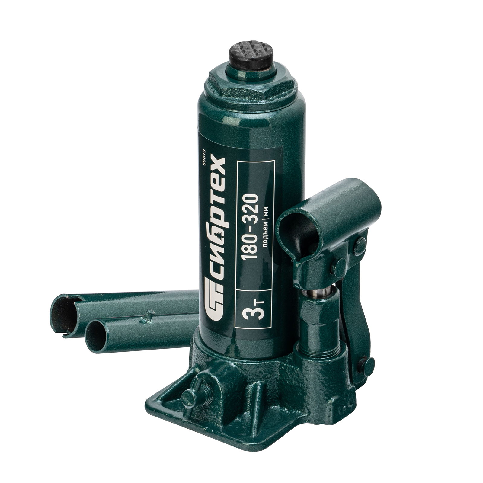 Домкрат гидравлический бутылочный, 3 т, 180-320 мм, в пласт. кейсе