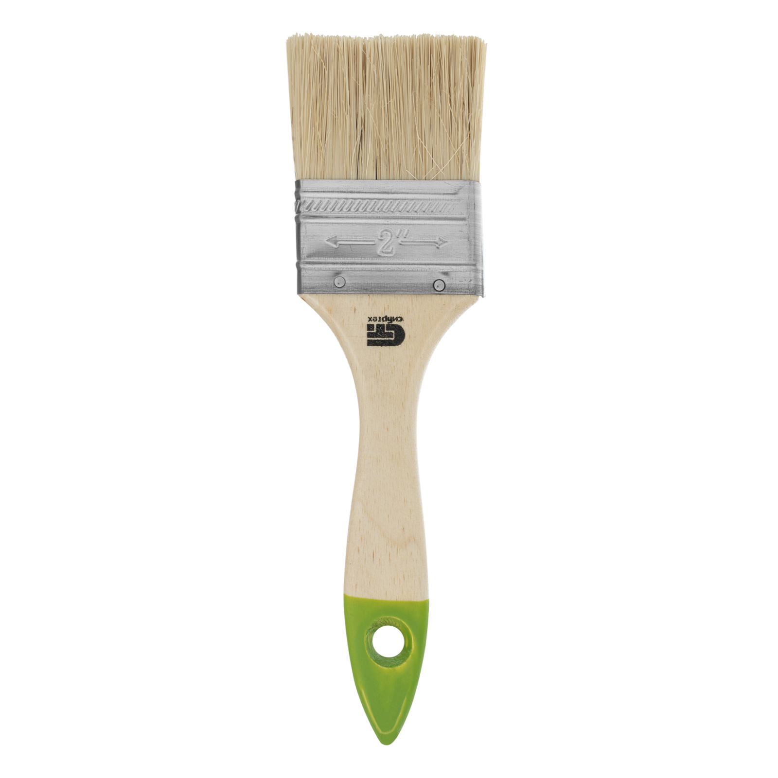 Кисть плоская 50 мм, натуральная щетина, деревянная ручка