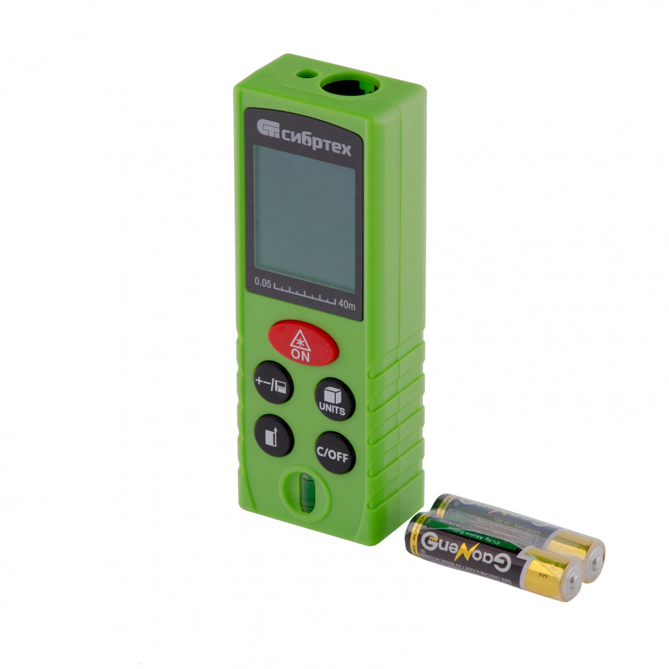Лазерный дальномер PM-40, 40 м, с пузырьковым уровнем