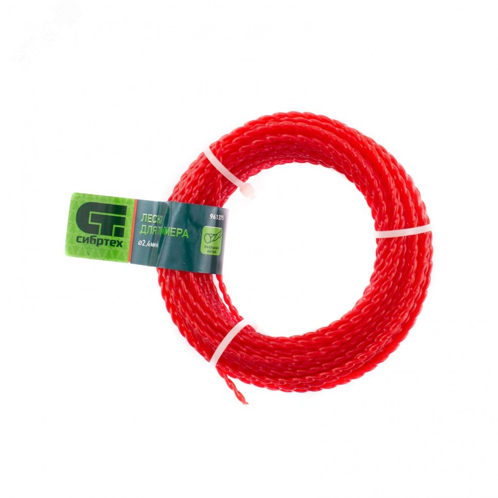 Изображение товара Леска для триммера Сибртех 2,4 мм х 15 м для профессионального использования