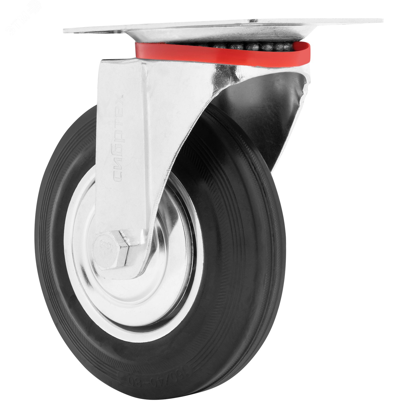 Изображение товара Поворотное колесо диаметр 160 мм платформенное для тележек грузоподъемность 160 кг