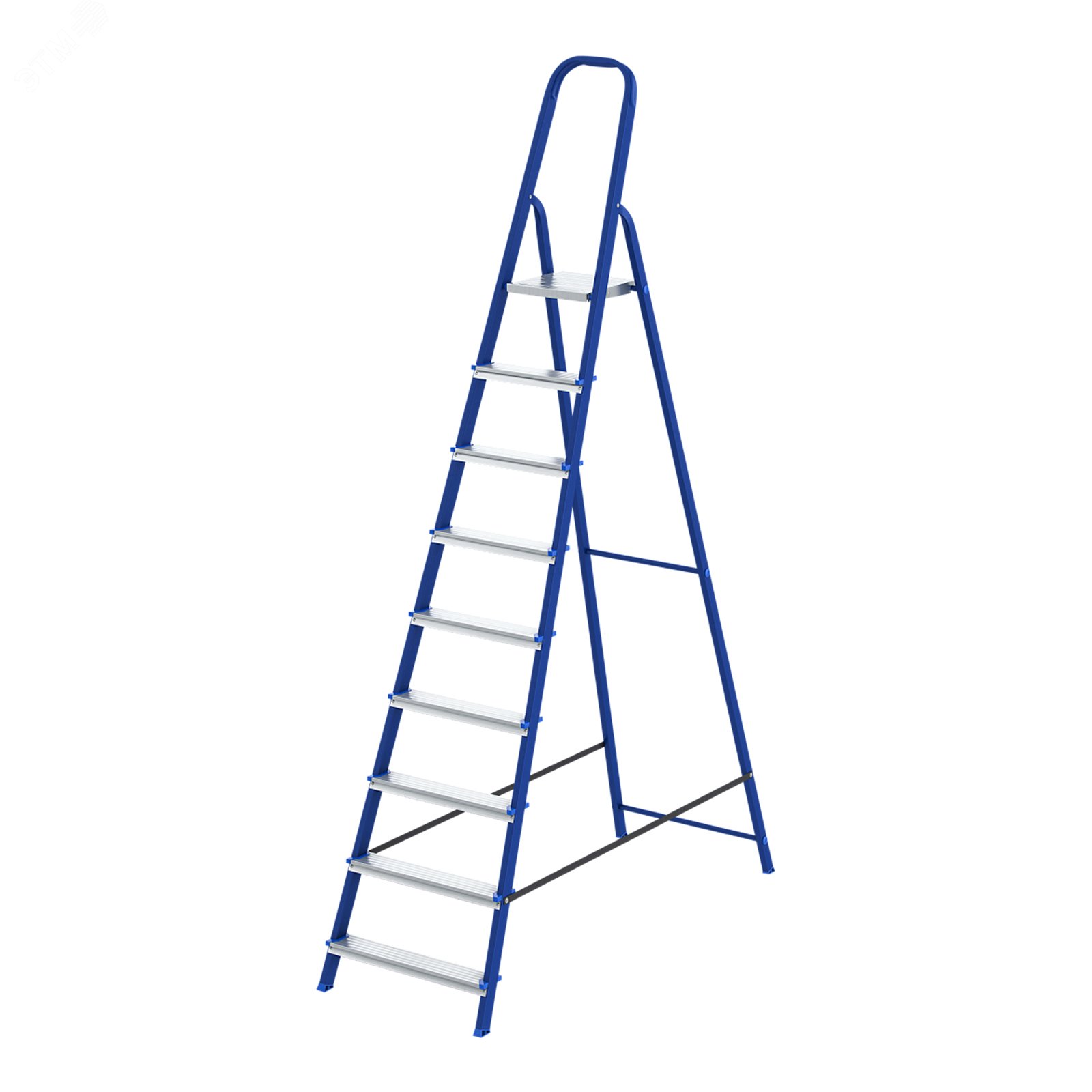 Изображение товара Стремянка, 9 ступеней, стальной профиль, алюминиевые ступени, Россия (шт)