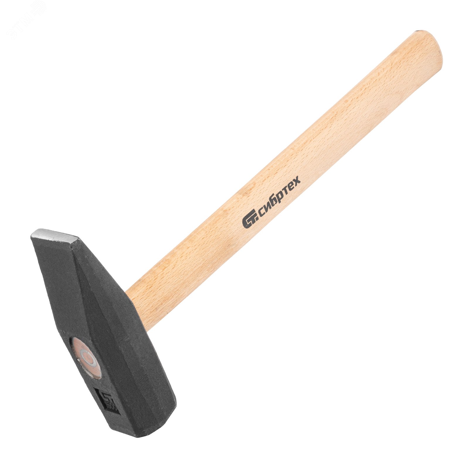 Изображение товара Молоток слесарный, 1500 г, квадратный боек, деревянная рукоятка (шт)