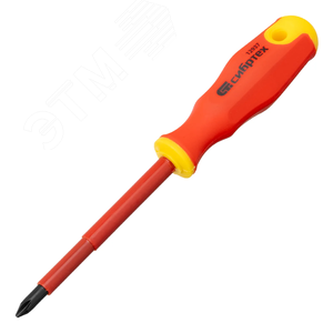 Набор отверток диэлектрических до 1000 В + тестер, 5 шт., PH + SL, CrV, 2к рукоятка - фото 2