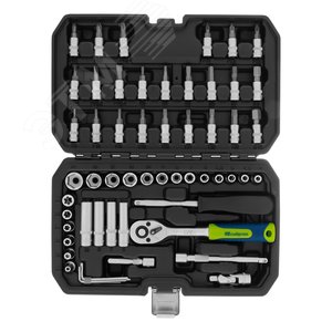 Набор инструментов, 1/4, пластиковый кейс 56 предметов - фото 3