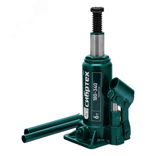 Домкрат гидравлический бутылочный, 6 т, 180-340 мм - фото 1