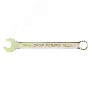 Ключ комбинированный, 14 мм, желтый цинк - фото 2
