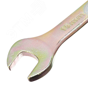 Ключ комбинированный, 15 мм, желтый цинк - фото 2