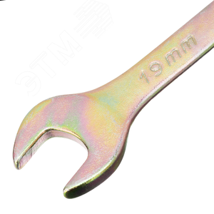 Ключ комбинированный, 19 мм, желтый цинк - фото 2