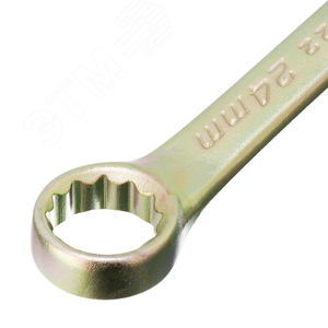 Ключ комбинированный, 24 мм, желтый цинк - фото 3