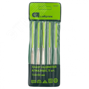 Изображение товара Набор надфилей алмазных, 140х50х3, 5 шт. (набор)
