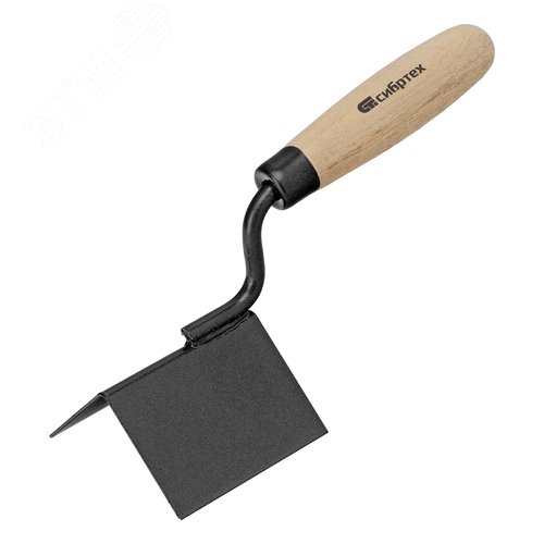 Изображение товара Кельма угловая, 80 х 60 х 60 мм, стальная, для внешних углов, буковая ручка (шт)