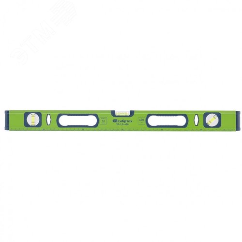 Изображение товара Уровень алюминиевый УС-1,0-1200, фрезерованный, 3 глазка, рукоятки, 1200 мм (шт)