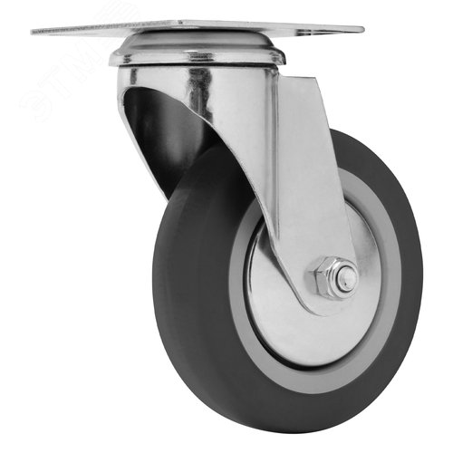 Изображение товара Колесо поворотное, диаметр 100 мм, крепление платформенное (шт)