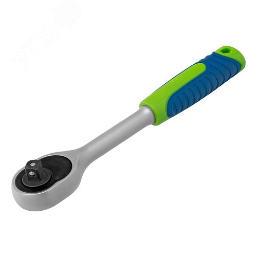 Ключ-трещотка 3/8', 45 зубьев, с быстрым сбросом, матовый хром - фото 2