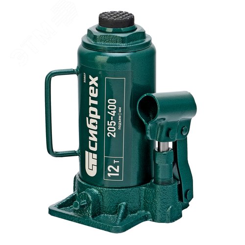 Домкрат гидравлический бутылочный, 12 т, 205-400 мм - фото 2