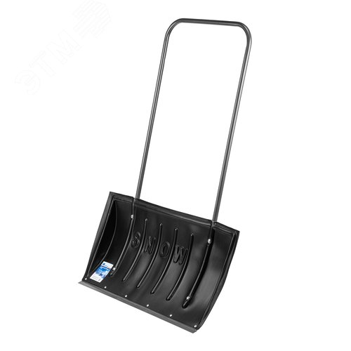 Движок для уборки снега пластиковый, 780х420х1140 мм, стальная рукоятка, Россия - фото 1