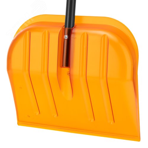 Лопата для уборки снега поликарбонат, 465х410х1390 мм, стальной черенок, усиленная// Сибртех - фото 4