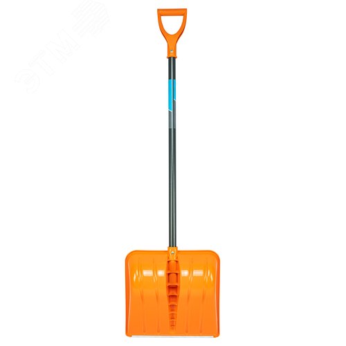 Лопата для уборки снега пластиковая, 400х405х1380 мм, стальной черенок, усиленная// Сибртех - фото 3