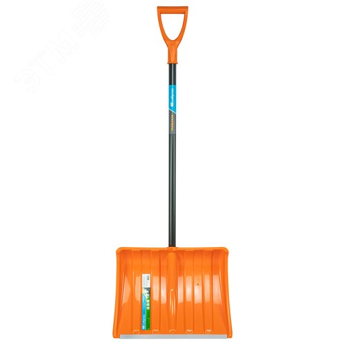 Лопата для уборки снега пластиковая, 490х370х1350 мм, стальной черенок, усиленная// Сибртех - фото 2