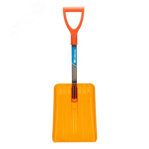 Лопата для уборки снега, поликарбонат, 270х360х840 мм, стальной черенок, усиленная - фото 2