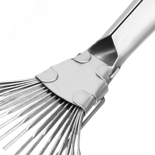 Грабли веерные стальные, 350 мм, 18 круглых зубьев, оцинкованные, без черенка, Россия - фото 4