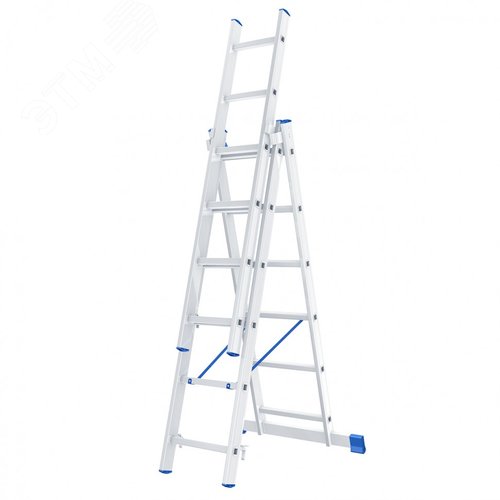 Изображение товара Лестница, 3 х 6 ступеней, алюминиевая, трехсекционная, Россия (шт)