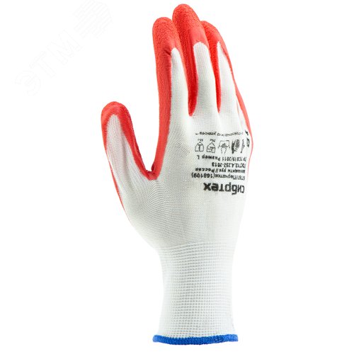 Изображение товара Перчатки трикотажные полиэфирные, латексное рельефное покрытие, (пар)