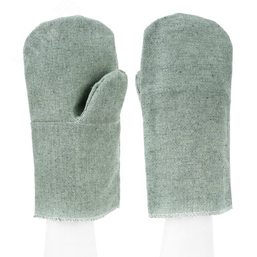 Изображение товара Рукавицы специальные двунитка, огнеупорные, одинарный наладонник, 2 размер, (пар)