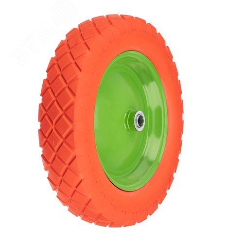 Изображение товара Колесо полиуретановое 4.80/4-8, длина оси 90мм, подшипник 20мм (шт)