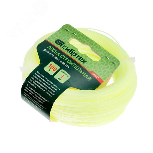 Изображение товара Леска строительная, 100 м, D 1 мм, цвет желтый (шт)