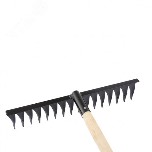 Изображение товара Грабли стальные, 1300 мм, 16 витых зубьев, деревянный черенок (шт)