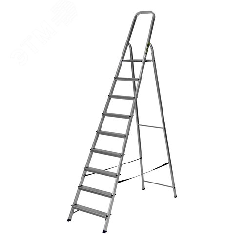 Стремянка, 9 ступеней, алюминиевая, Россия - фото 1