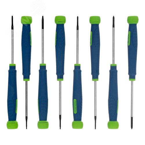 Изображение товара Набор отверток для точных работ, 8 шт., PH + SL + Torx, Crv, 2к рукоятка (шт)