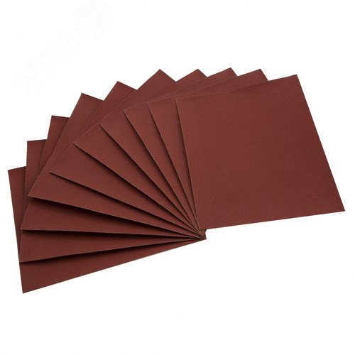 Шлифлист на бумажной основе, P 80, 230 х 280 мм, 10 шт., влагостойкий - фото 1