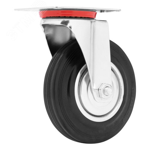 Изображение товара Колесо поворотное, диаметр 125 мм, крепление платформенное (шт)