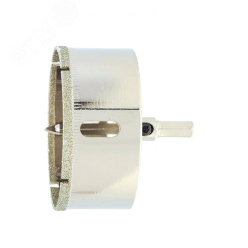 Изображение товара Сверло по керамической плитке и стеклу, 65 х 55 мм, 6 гр.хв-к, с центр. сверлом (шт)